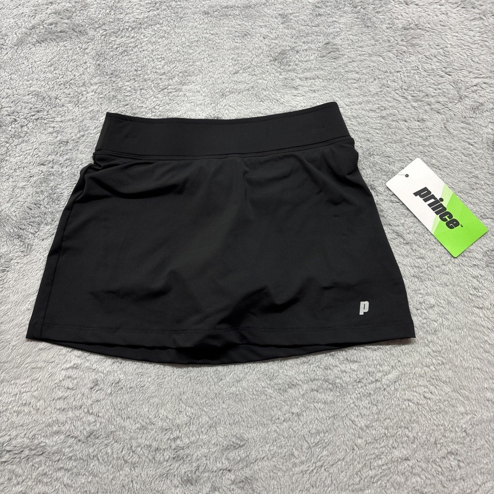 Prince Girls' Match Core Tennis Skort Black Size S 8/9 Competition Athletic